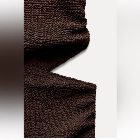 ZARA TEXTURED CUT OUT DRESS - Picture 11 of 11